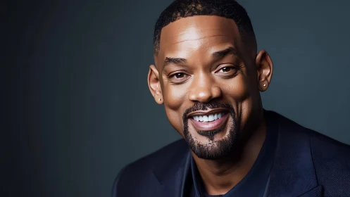 Smiling male portrait employs soft key lighting and shallow focus