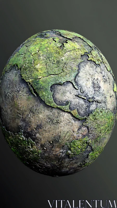 Weathered mossy world holding quiet, resilient stories.