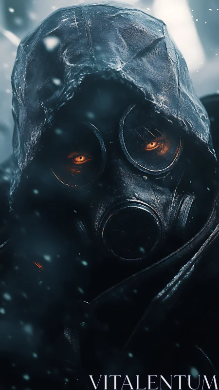 Mysterious hooded wanderer with ember-bright, watchful eyes.