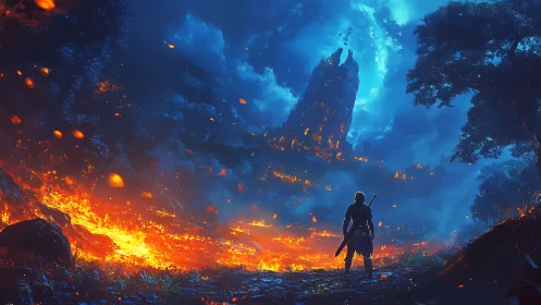 Solitary Warrior Against Inferno: Digital Apocalypse.