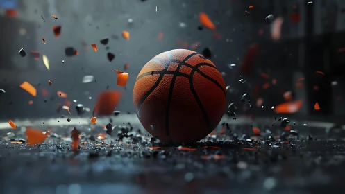 Shattered court silence erupts around one focused basketball