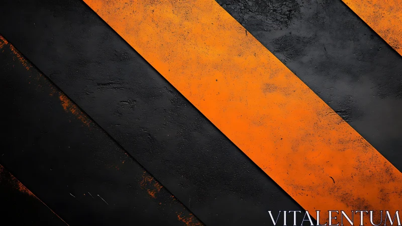 Industrial Safety Stripes Grunge Texture with Orange and Black.