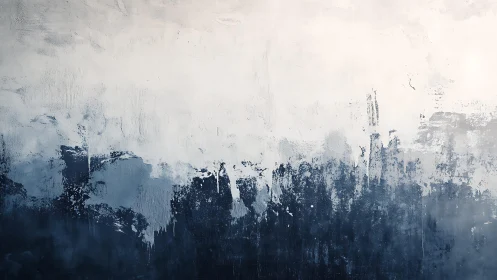 Abstract blue and white textured wall art with modern minimalist style.