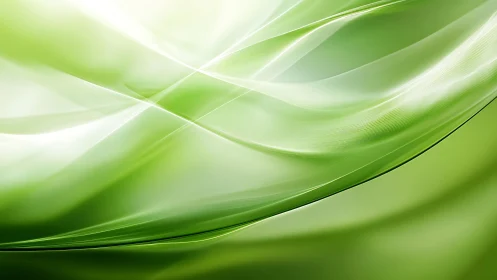 Soft green abstract waves digital background, modern style.