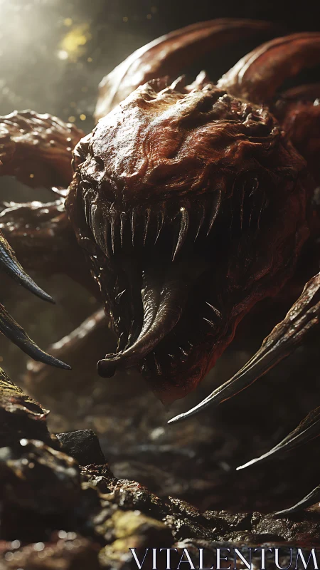 Hungry cavern beast prowling through glistening shadows.