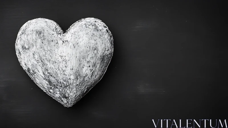 Chalk Heart on Blackboard: A Simple Symbol of Love.