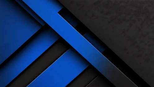 Bold blue diagonal bands cut across a dark textured field