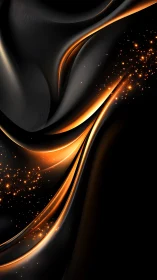 Molten amber light flows through sleek black curves.