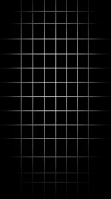 Centered metallic grid on black gradient background.