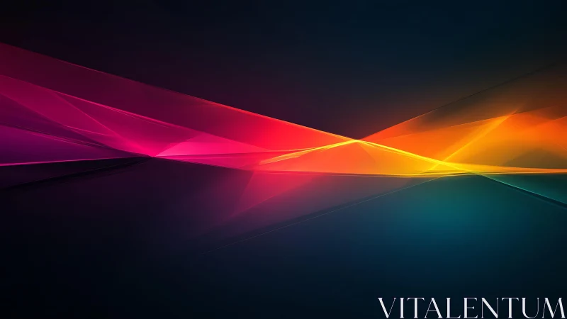 Vibrant abstract light waves on dark background, digital art style.