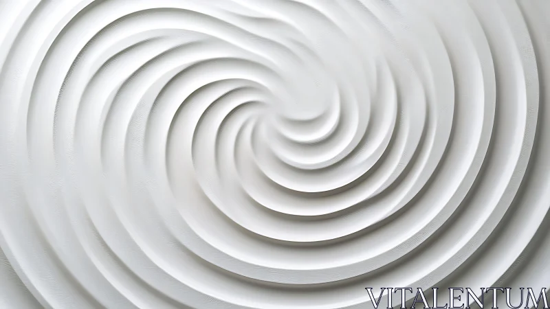Abstract white spiral pattern with layered 3D effect in modern style.