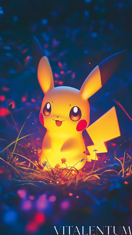 Lightning-bright forest mascot glows like a curious lantern