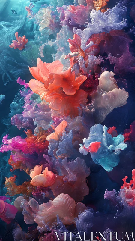 Volumetric pigment plumes simulate fluid dynamics in luminous depth