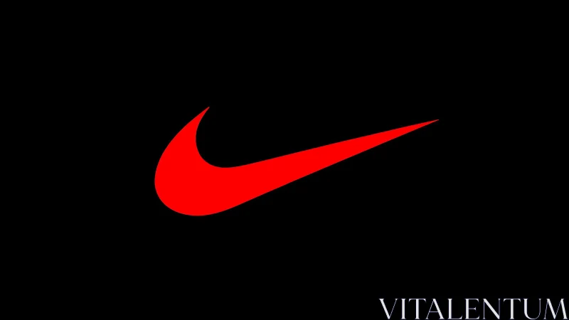 Bold red swoosh logo set against deep black backdrop