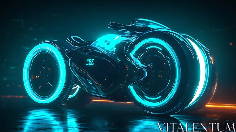 Neon night racer poised for a sleek digital street escape.