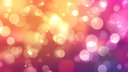 Vibrant bokeh lights abstract background in warm gradient hues.