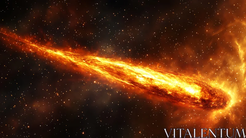 Cosmic Dragon Blazes Through Starlit Darkness