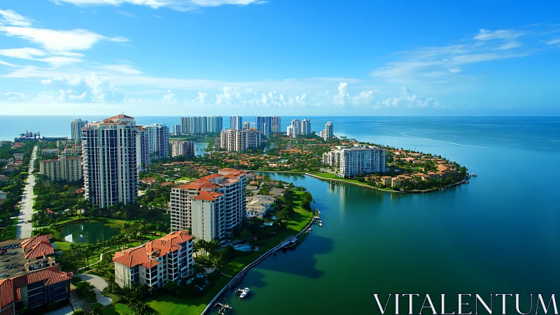 Coastal Waterfront Community Amid Turquoise Waters.