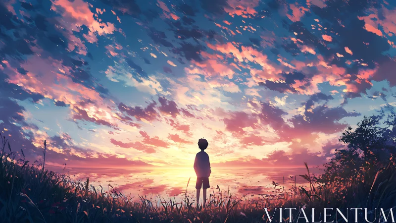 Backlit silhouette studies against high-saturation sunset sky