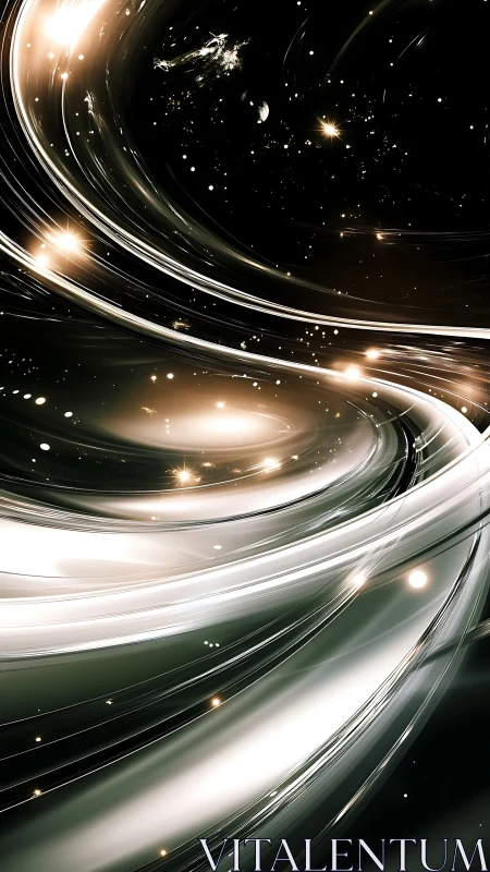 Gentle starlit streams swirling through a quiet galaxy.