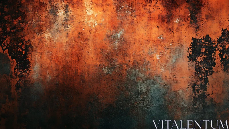 Grungy Rust Texture with Orange and Black Industrial Vibes.