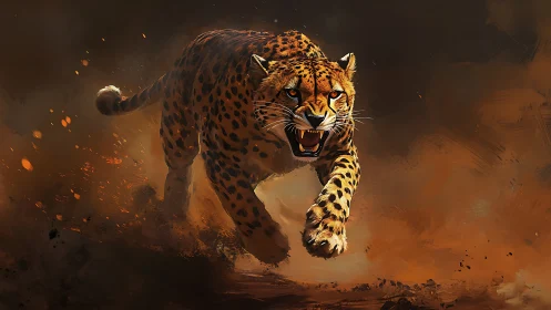 Fury Incarnate: Dust-wreathed Leopard's Primal Charge.