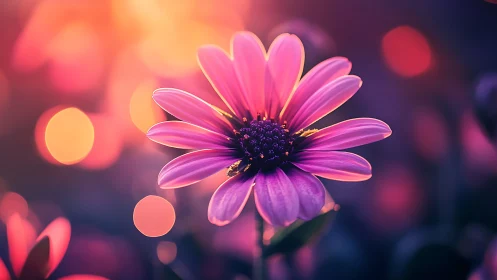 Radiant Daisy Blooms in a Dreamy Garden of Light