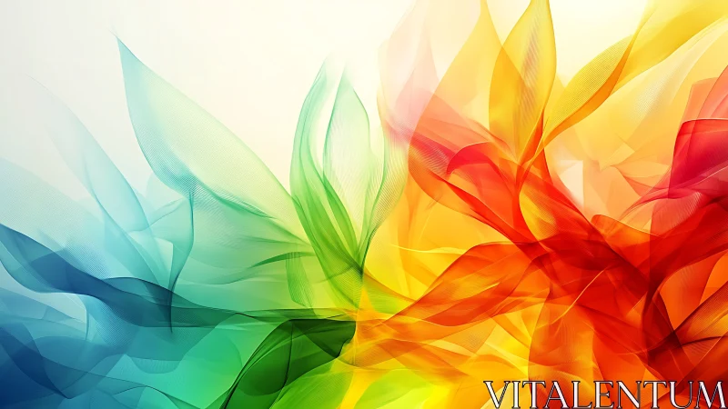 Colorful abstract waves in layered translucent motion.