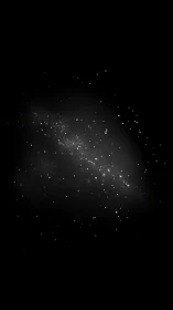 Stellar dust band emerging across deep black void.