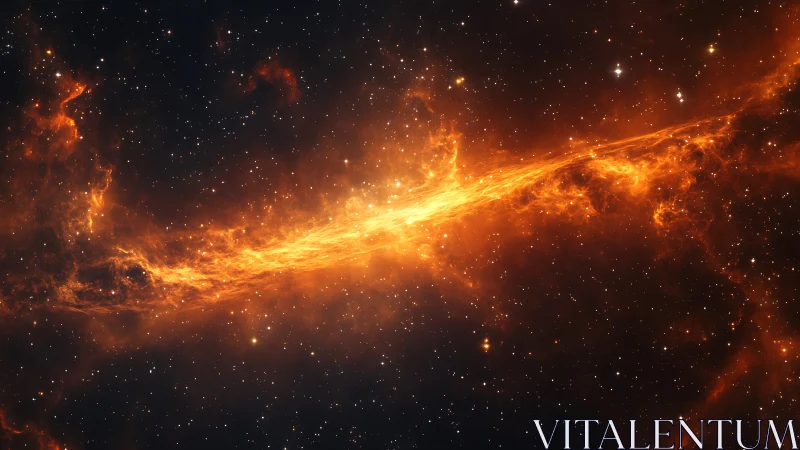 Solar ember river cuts a blazing path through deep space