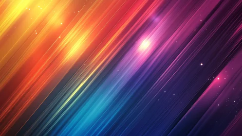 Vibrant diagonal light streaks in a colorful abstract digital style.
