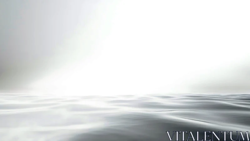 Minimal seascape with soft waves under bright horizon.