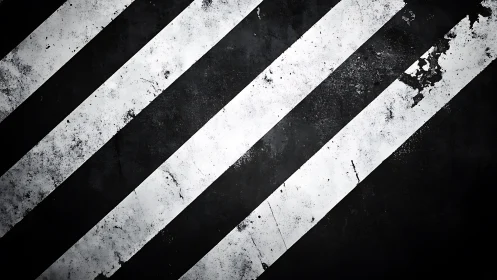 Weathered diagonal stripes on moody urban asphalt canvas.