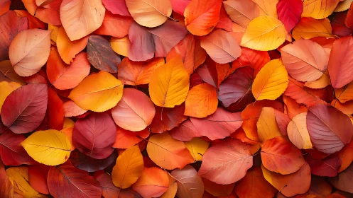 Warm autumn leaves create a rich, colorful seasonal carpet