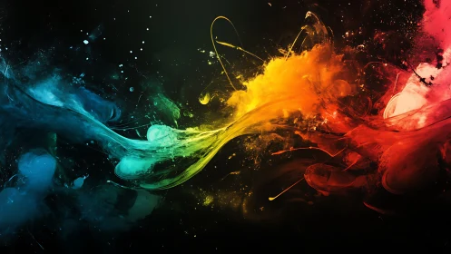 Color storms collide in a luminous cosmic paint cascade.