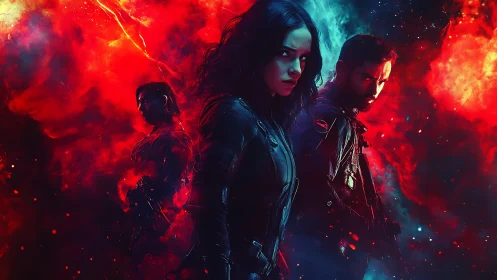 Galactic renegades slice through nebula fire and electric ice