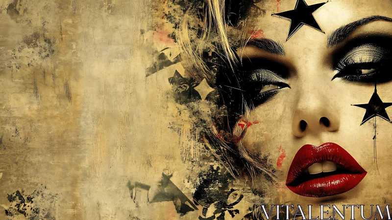 Star-kissed portrait wrapped in bold, dreamy glamour.