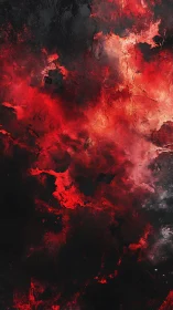 Molten shadows bloom as crimson nebulae devour the dark