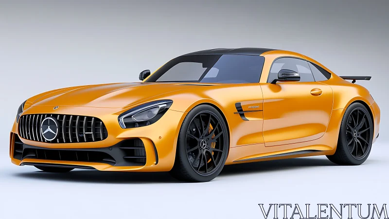 Golden sports coupe poised for an everyday dream drive.