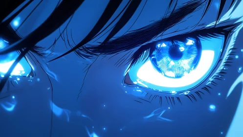 Luminescent iris macro with refracted aqueous highlights.