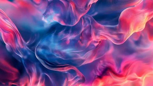 Neon fluid waves flow through luminous abstract folds.