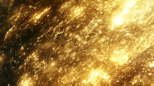 Gold textured surface with scattered light reflections.