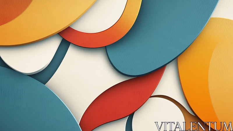 Curved color islands stack softly into a playful paper tide