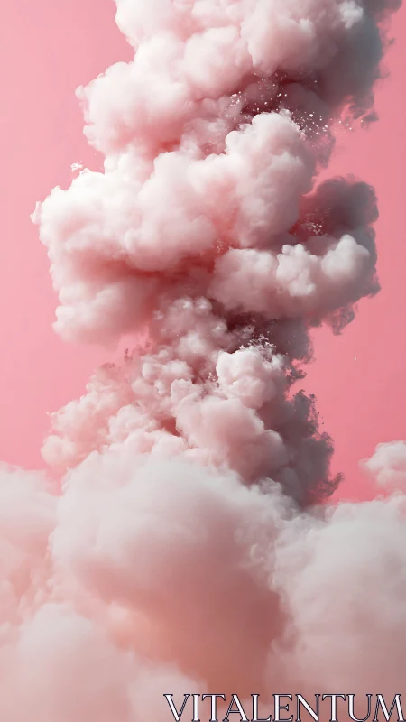 Cotton candy plume swirling through a dreamy pink sky.