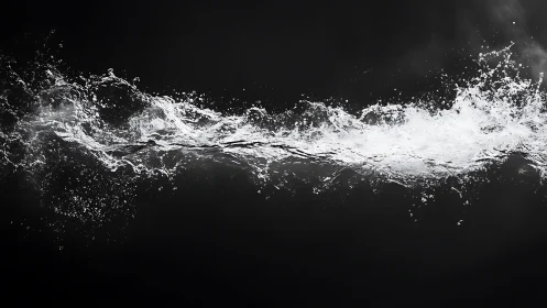 Dynamic water splash arcs across a dark minimalist backdrop