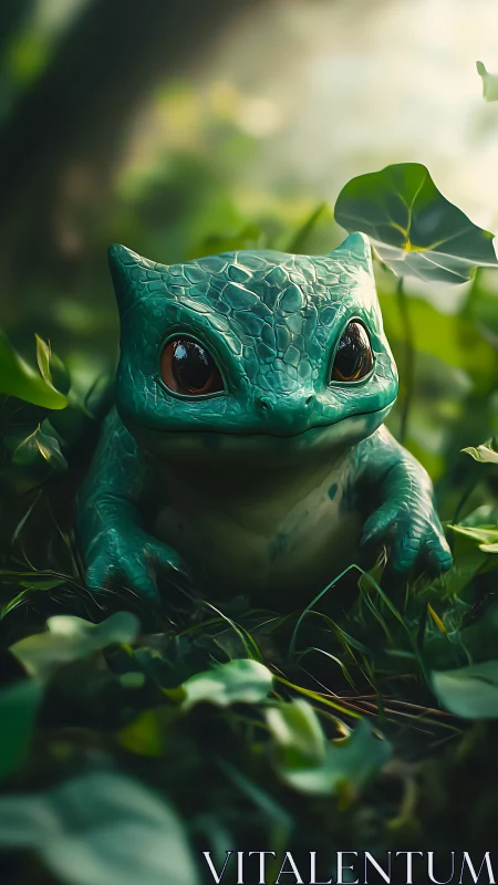 Forest-side friend with curious eyes in soft morning light.