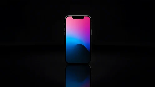 Neon Dreams on Glass: Gradient Symphony Device.