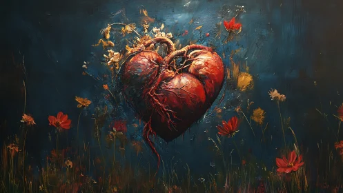 Blooming Heart: A Poetic Dance of Love and Nature