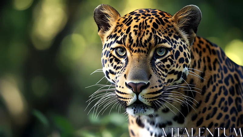 Jaguar specimen displaying facial features and spotted coat pattern