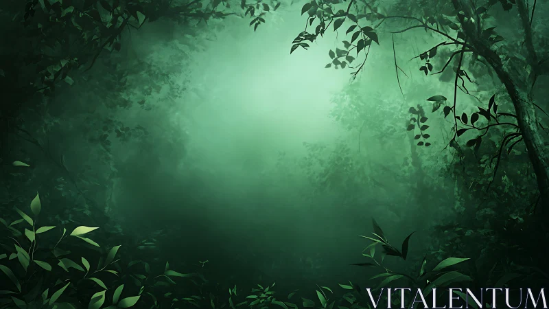 Luminescent Forest Canopy with Atmospheric Radiance and Verdant Foliage